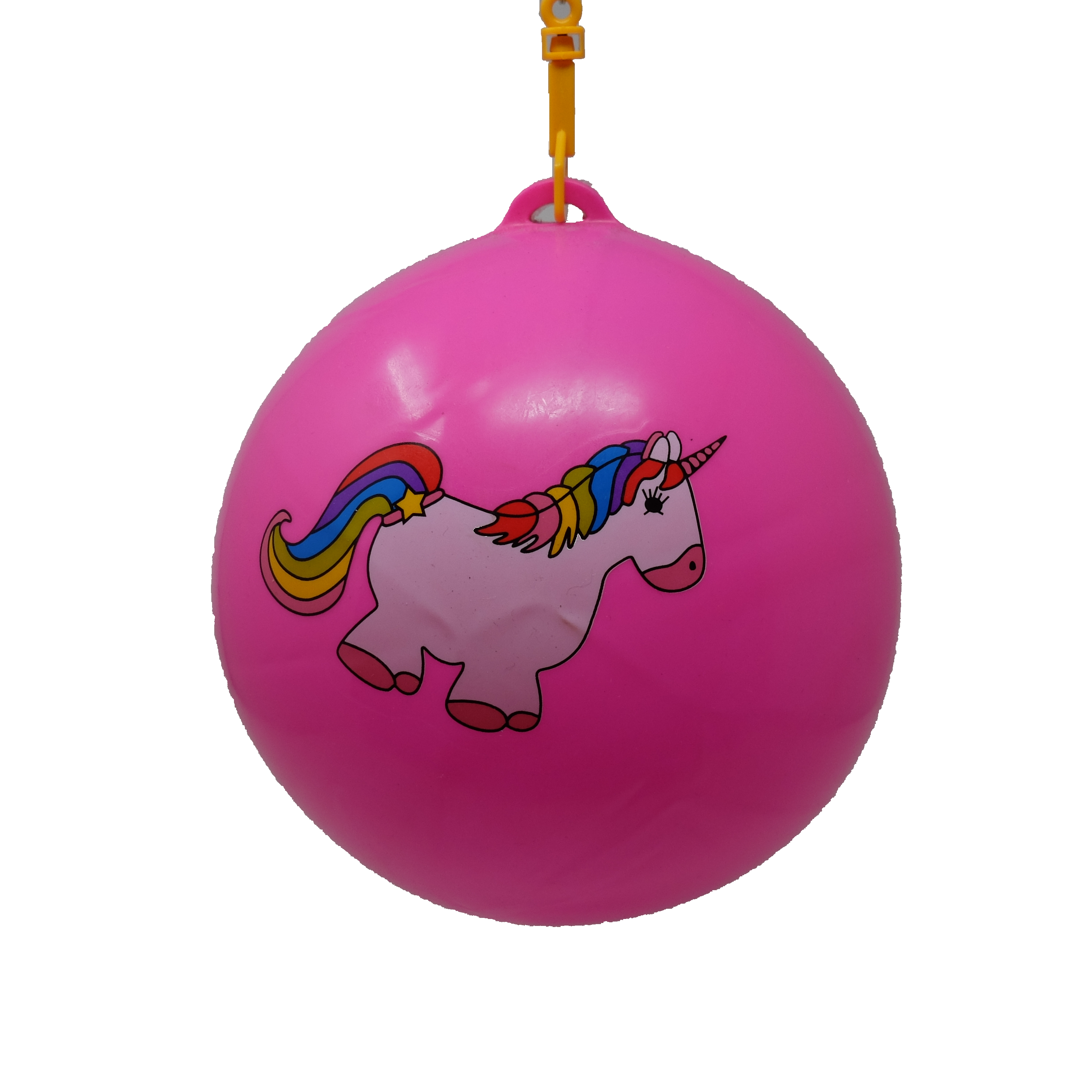 Unicorn ball on spring key chain outdoor ball game 