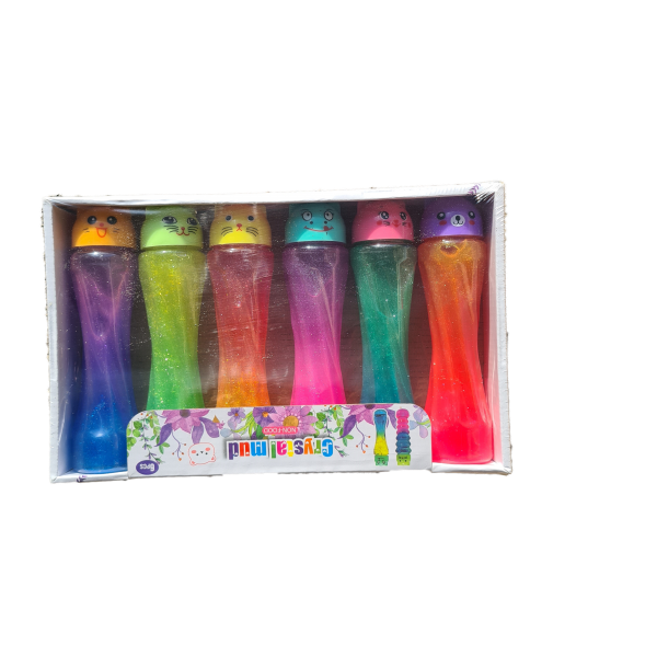 Slime – Sparkly rainbow colour – 6 per pack