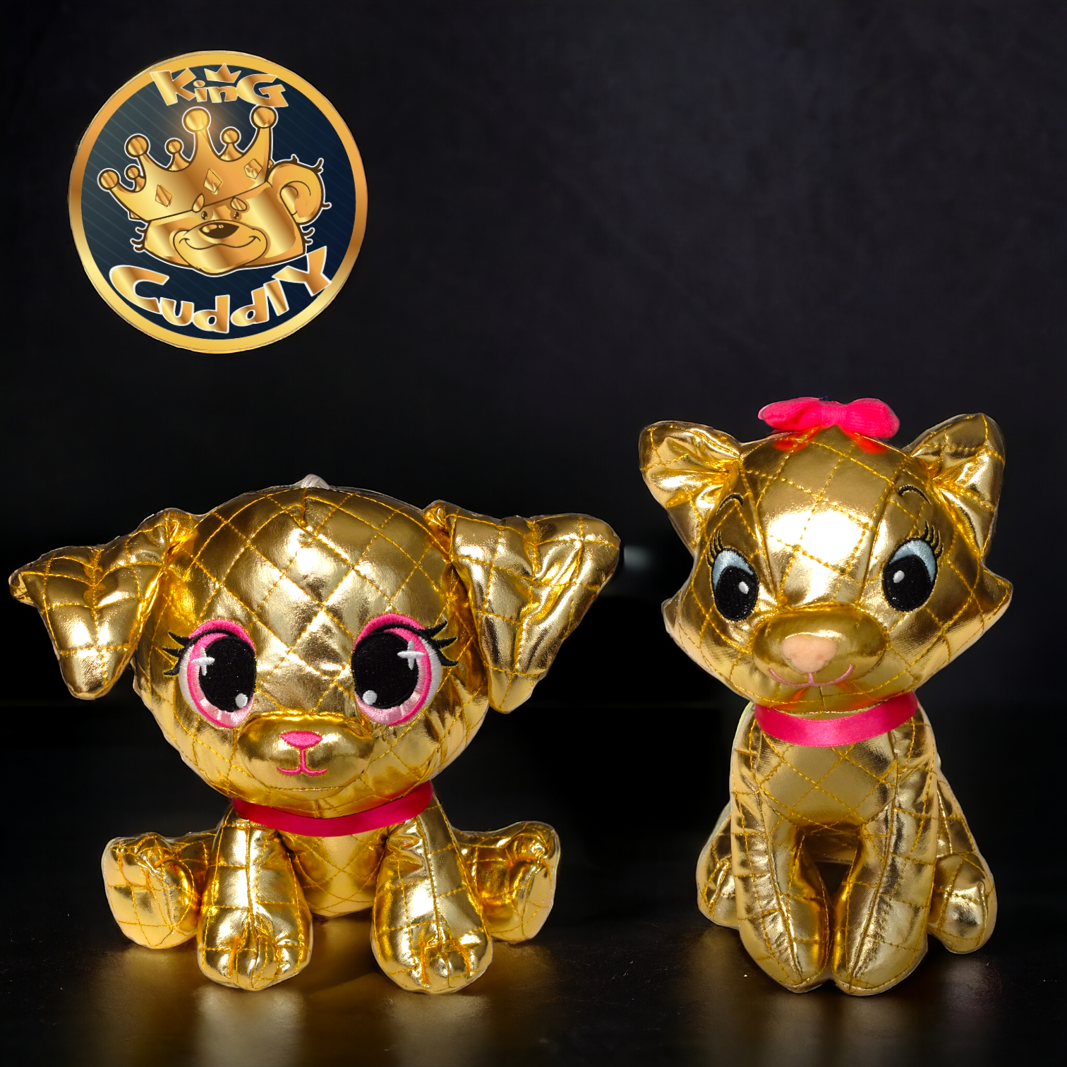 Gold dog & cat – 8″