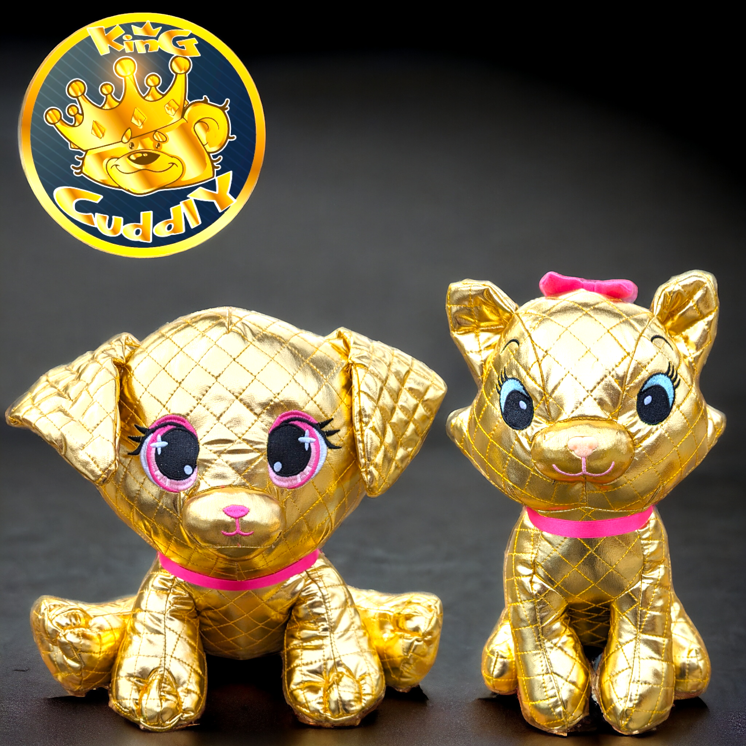 Gold dog & cat – 12″